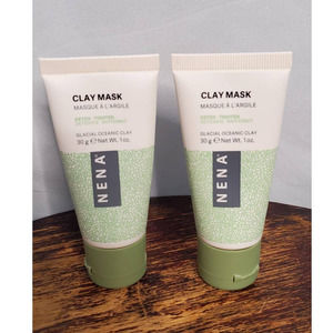LOT of 2 Nena Skincare Glacial Oceanic Clay Mask ~ 1oz/30g EACH Travel Size